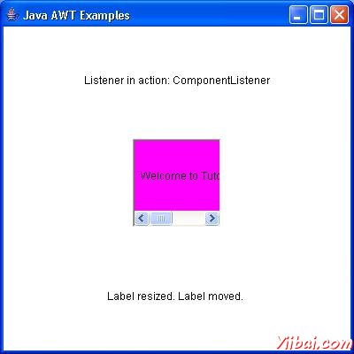 AWT ComponentListener
