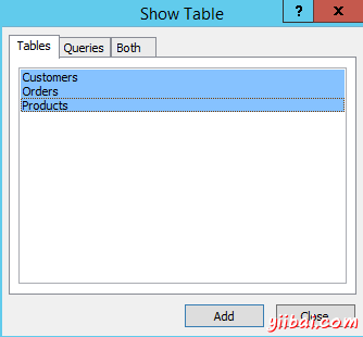 MS Access 2013: Creating a query - step 2